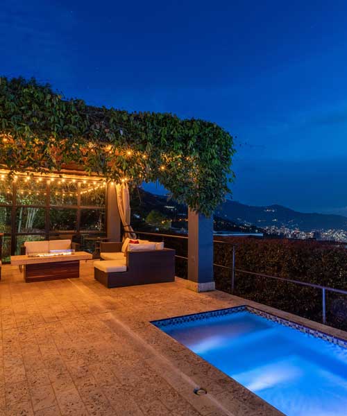 long-term rental of a villa with a view of the mountains